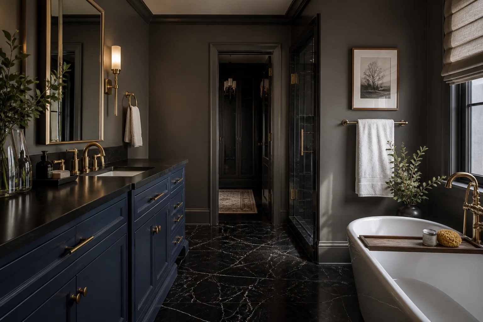 Dark palette bathroom design 5 by California Bath & Design