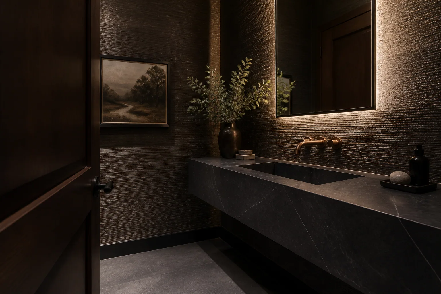 Dark palette bathroom design 7 by California Bath & Design