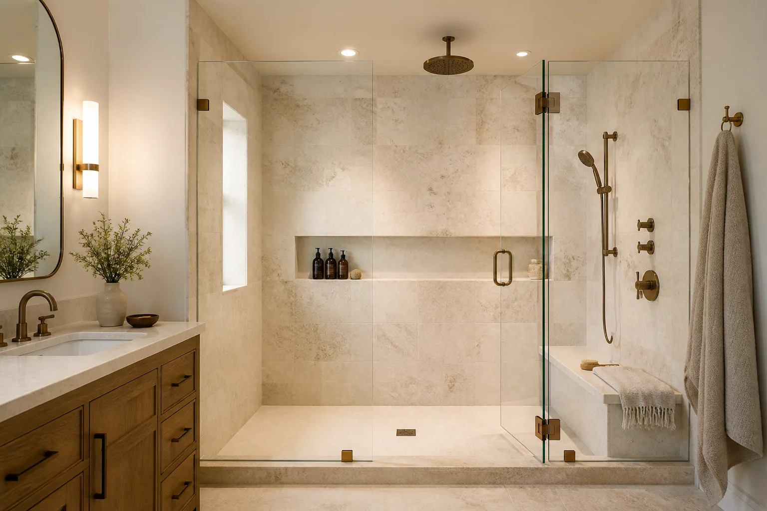 Tub-to-shower conversion design 4 by California Bath & Design