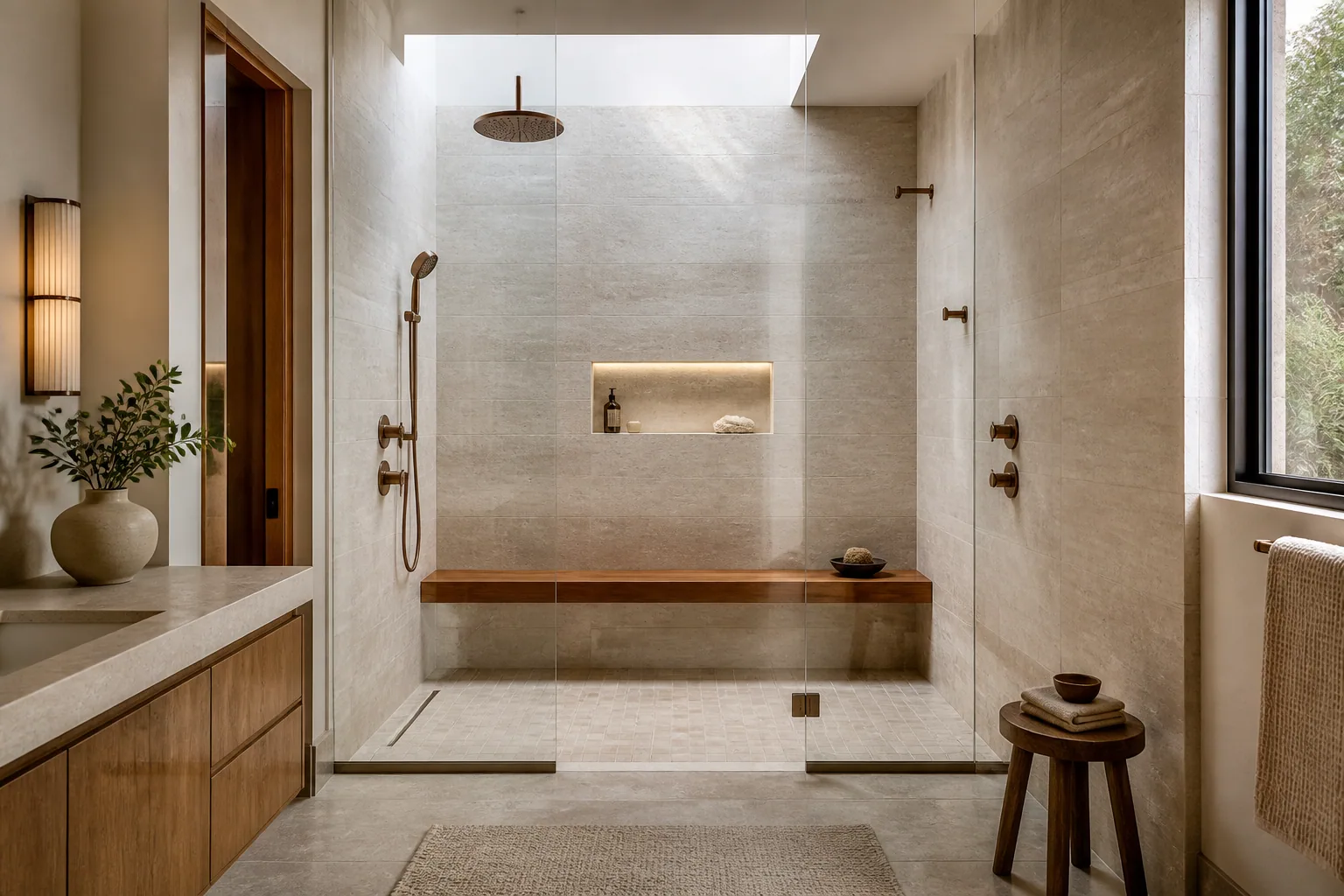Modern organic bathroom design 4 by California Bath & Design