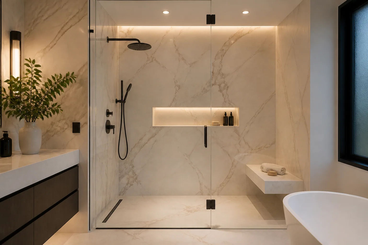Tub-to-shower conversion design 10 by California Bath & Design