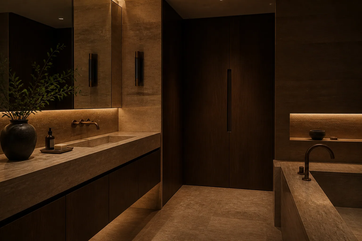 Dark palette bathroom design 4 by California Bath & Design